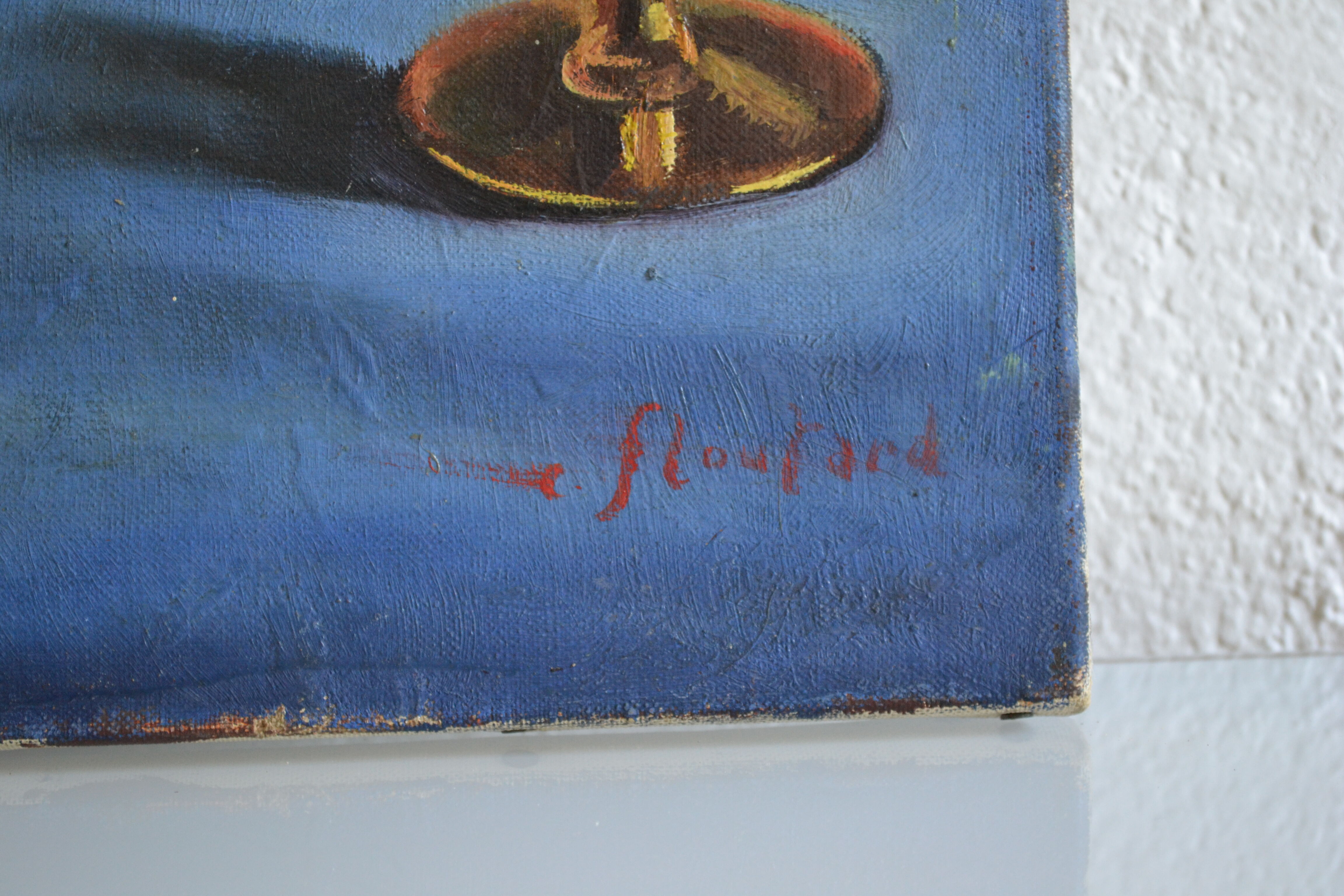 Charles floutard ( 1926 2006 ) still life with vase hst 61 x 50 cm