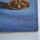 Charles floutard ( 1926 2006 ) still life with vase hst 61 x 50 cm