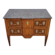 Commode sauteuse Louis XVI en marqueterie 19ème