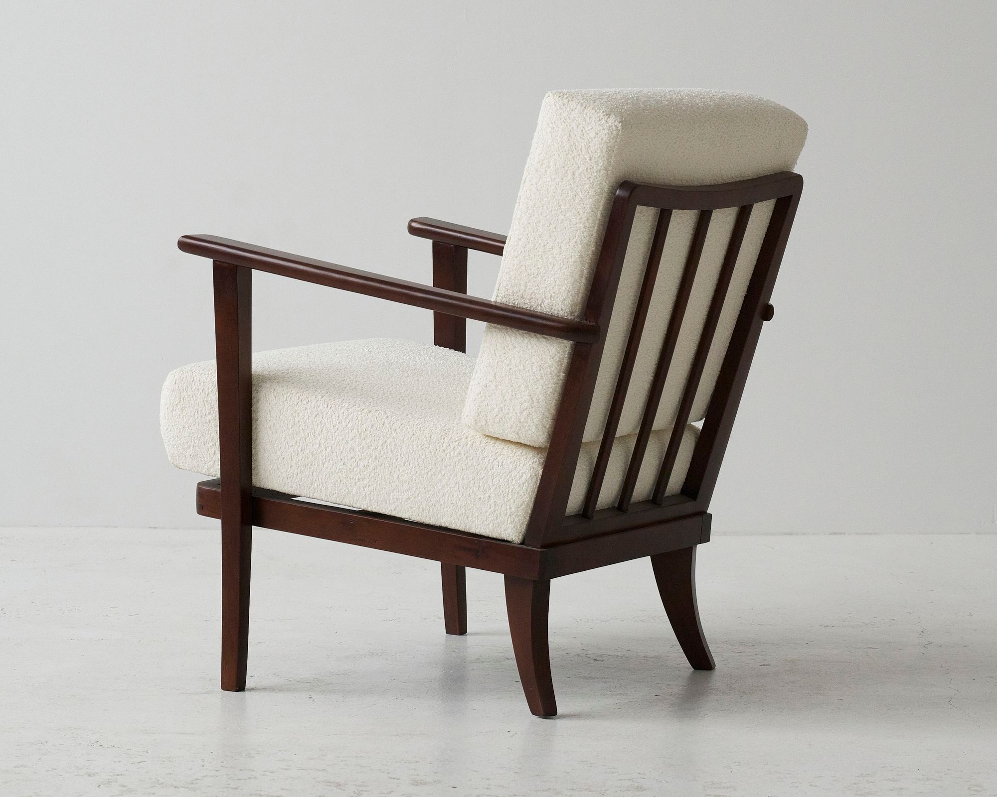 Set of ton boucle armchairs 60's