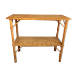 Rattan console / vintage 60s-70s