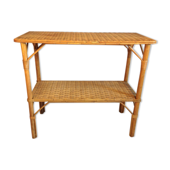 Rattan console / vintage 60s-70s