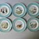 6 dessert plates or starter, the Fables de la Fontaine, vintage