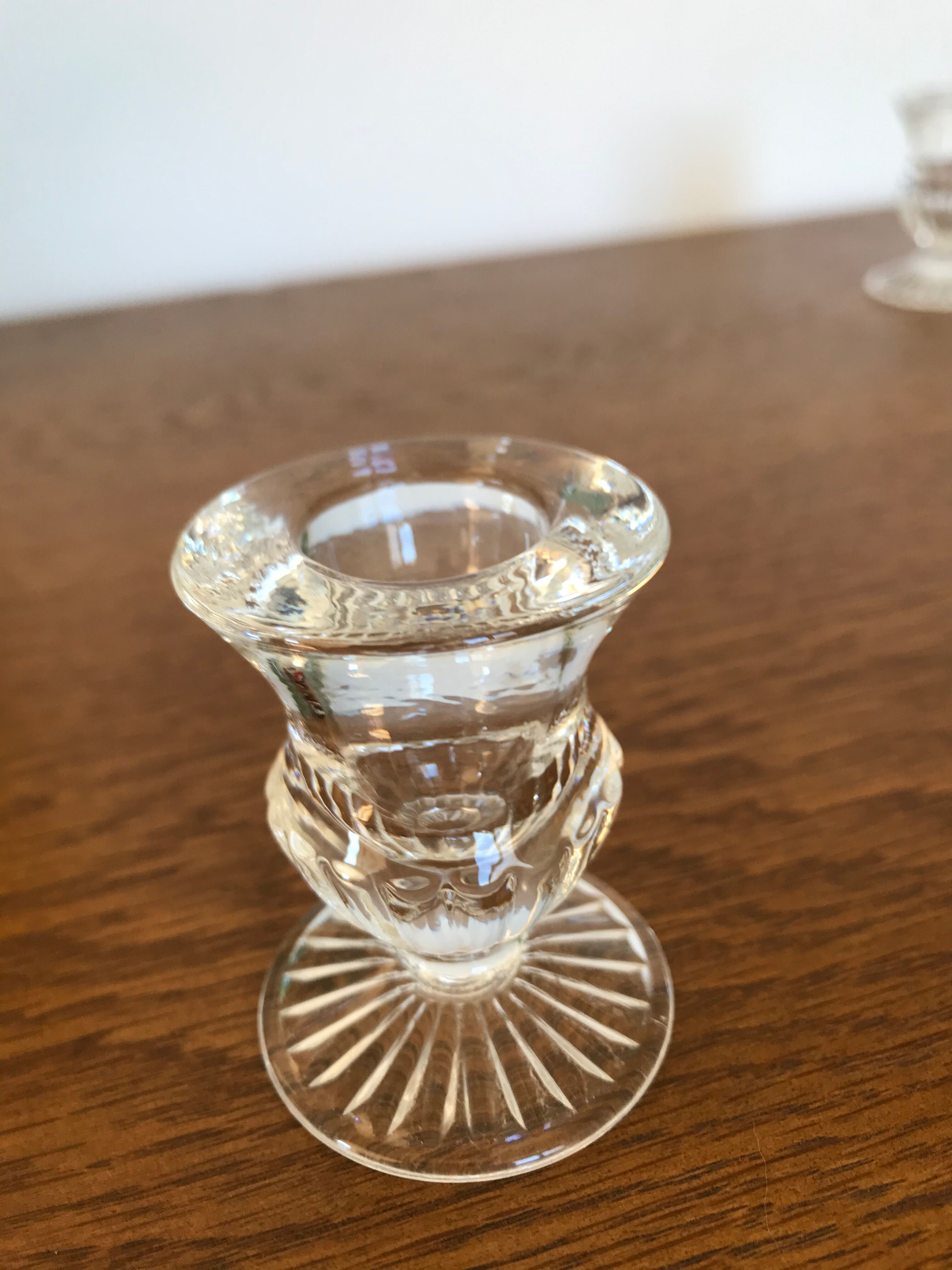 Glass candle holders