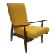 1960s High Back Yellow Bouclé Lounge Armchair Vintage Midcentury Lounge