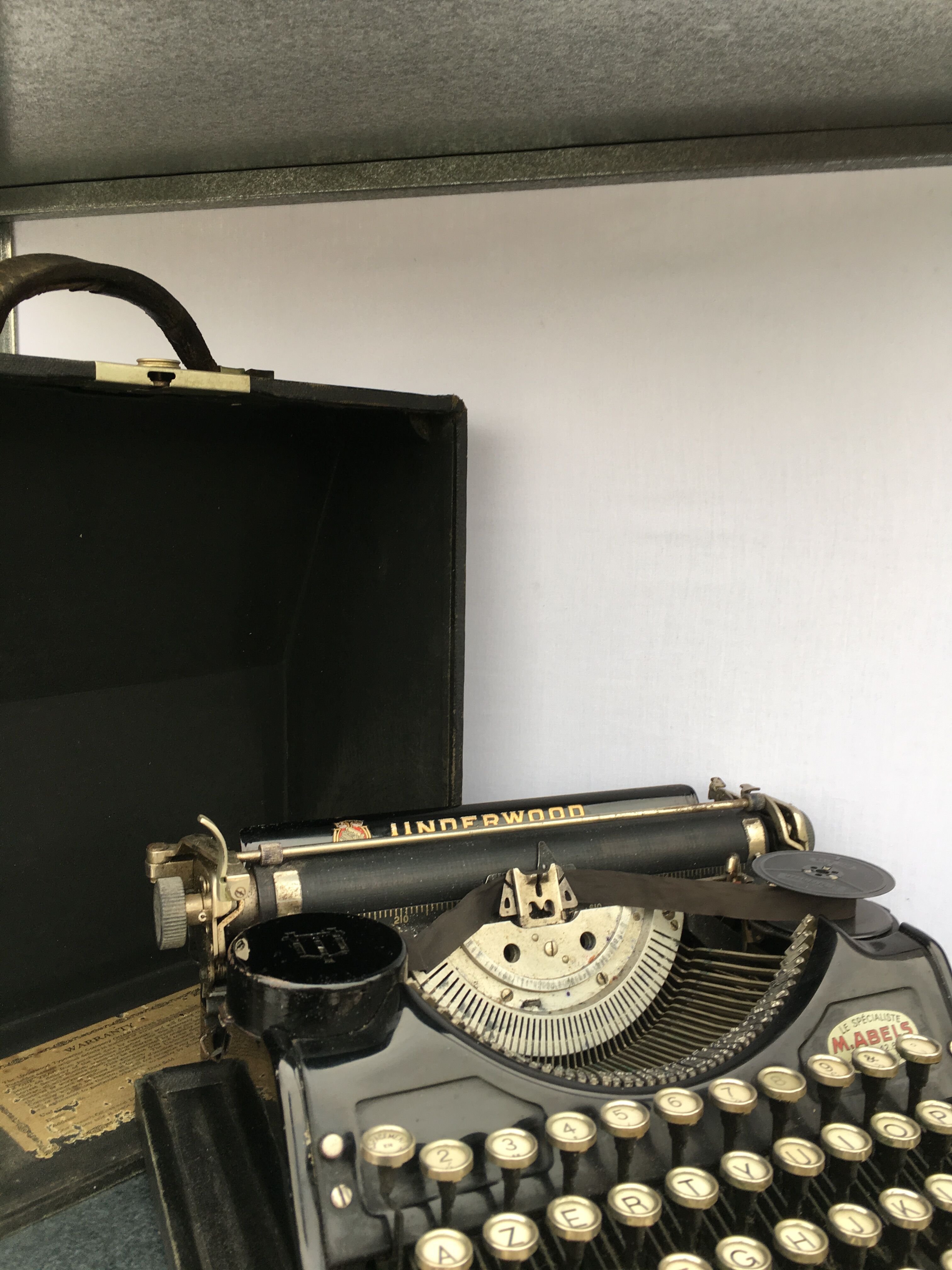 Underwood typewriter "standard portable typewriter"