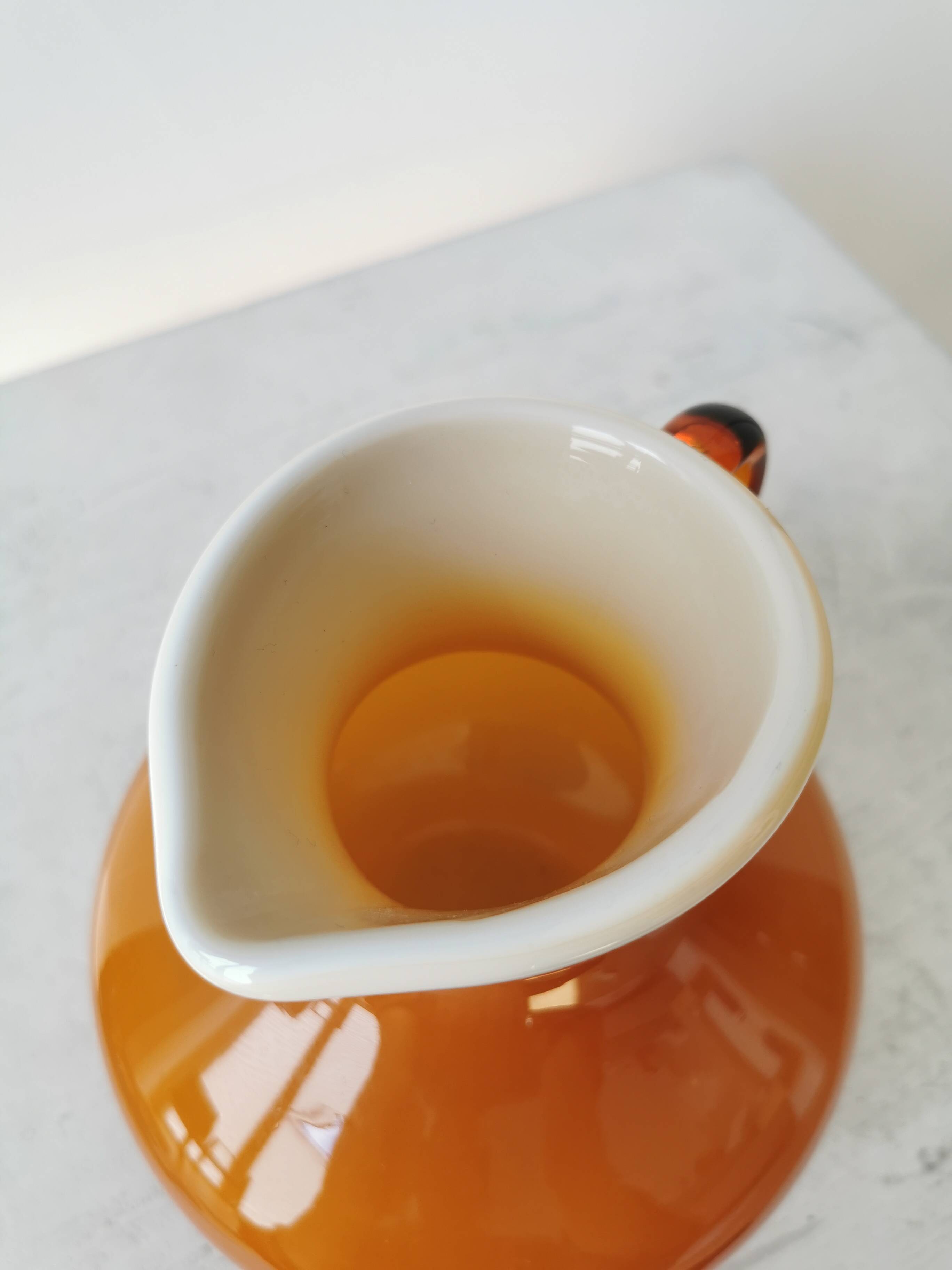 Vase vintage : verre Prokuplje fait à la main, Yougoslavie