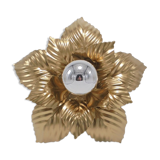 Golden flower wall lamp