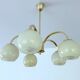Mid Century Glass Pendant Light, 1950s