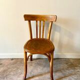 Bistro chair in arched and light beech