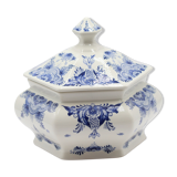 Old blue and white ceramic box