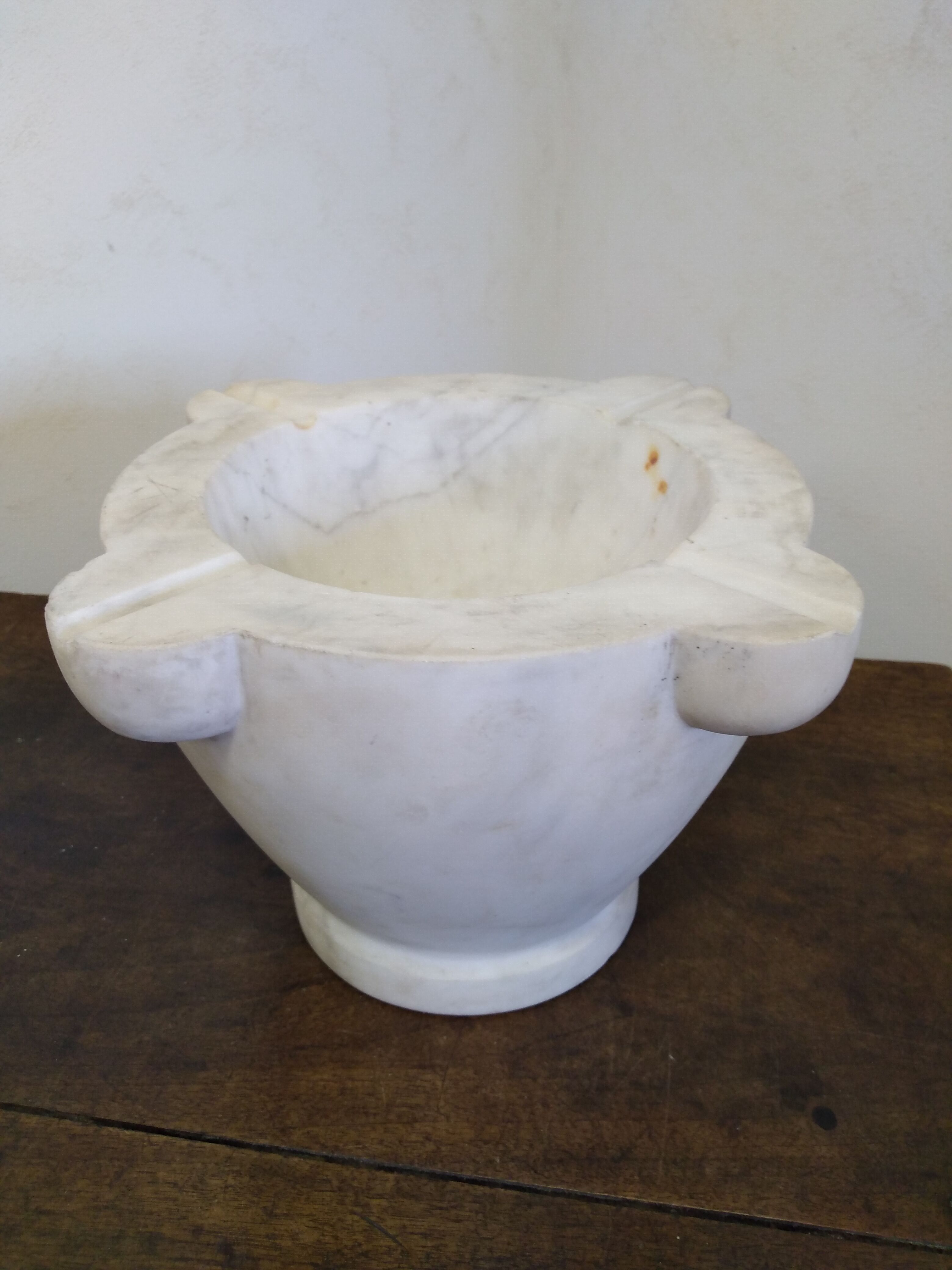 Old Apothecary white marble mortar