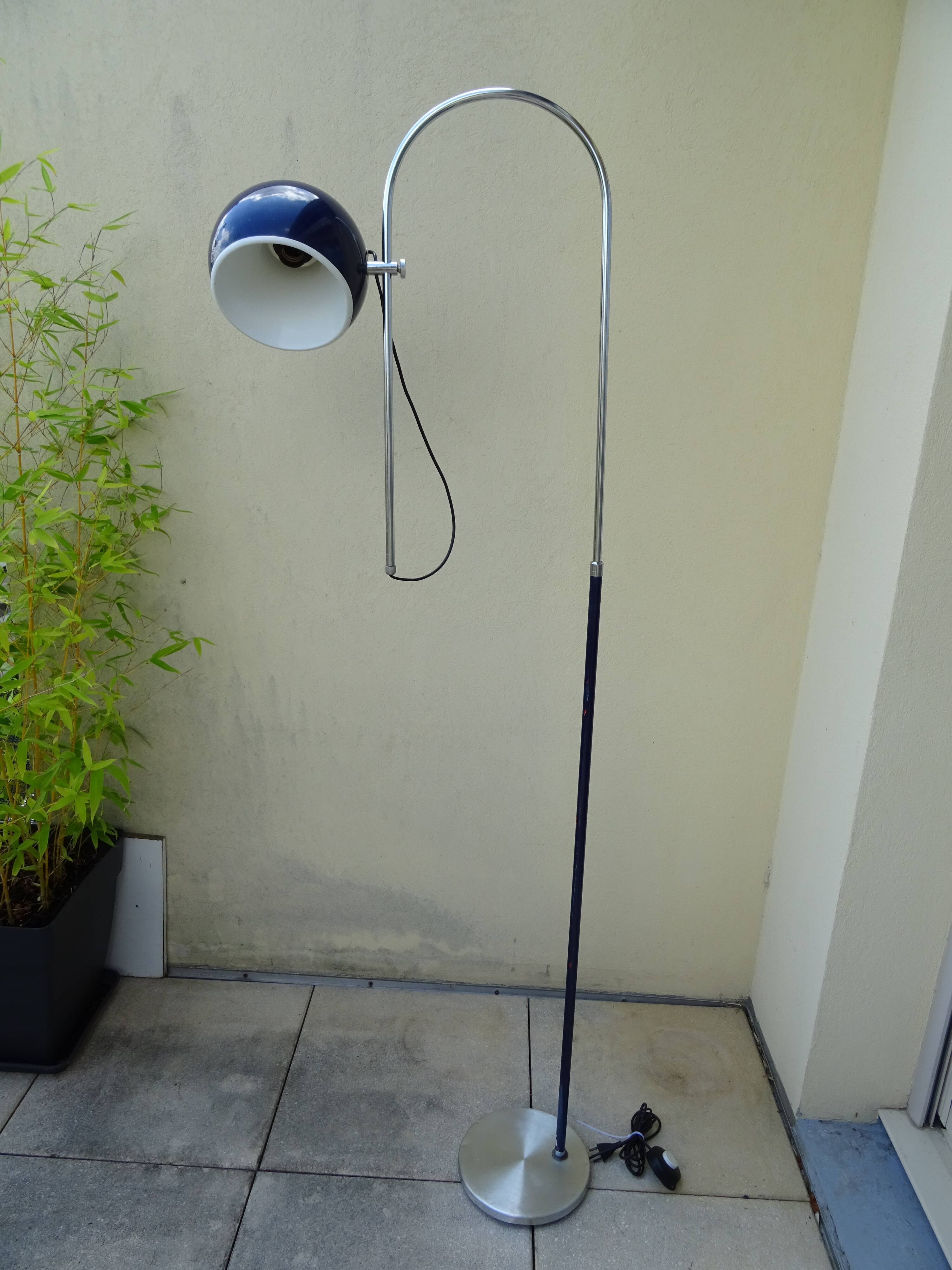 Floor lamp design eye-ball an 70 vintage Raak Gépo