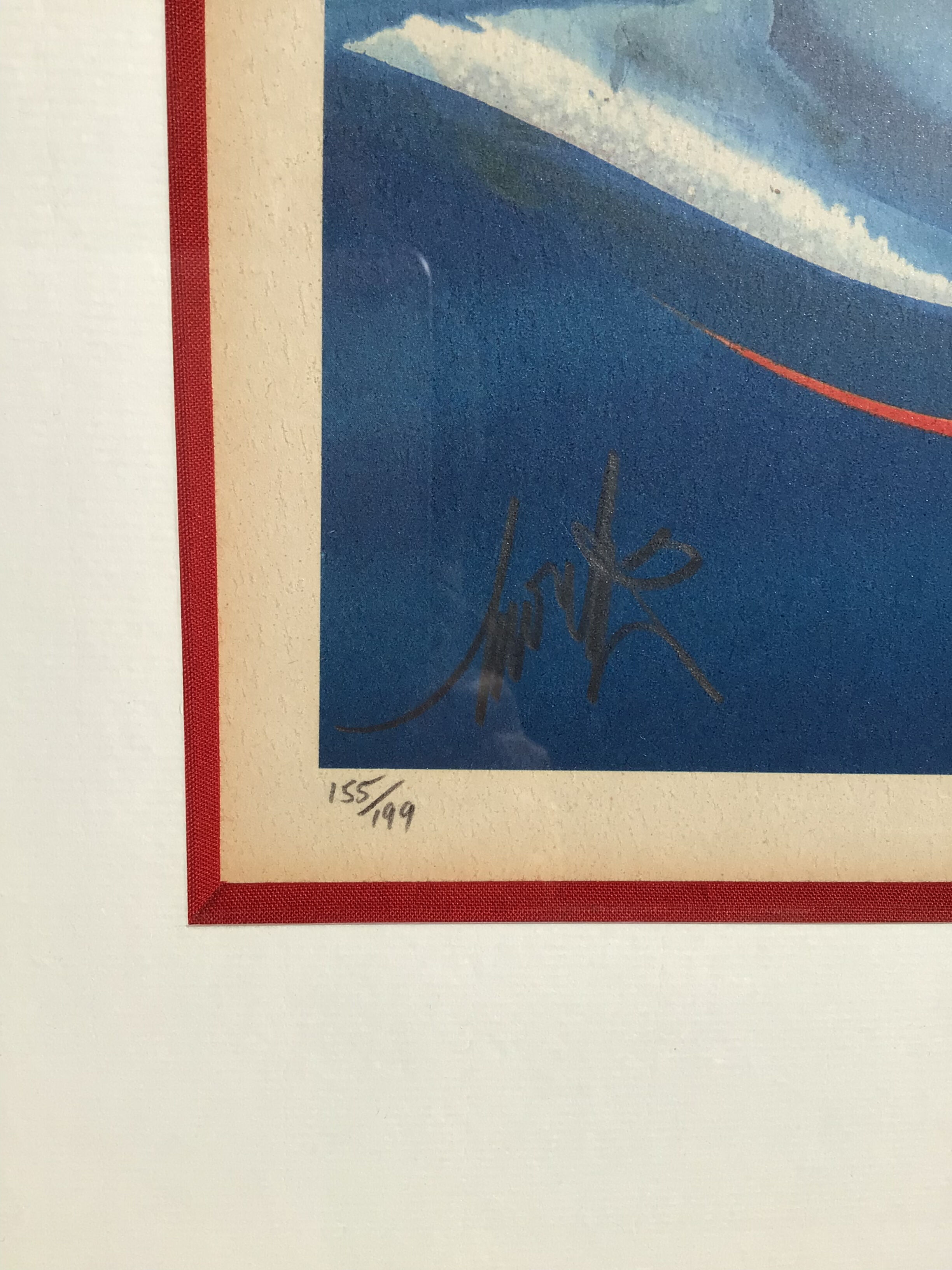 Lithograph Georges Mathieu signed and numbered framed