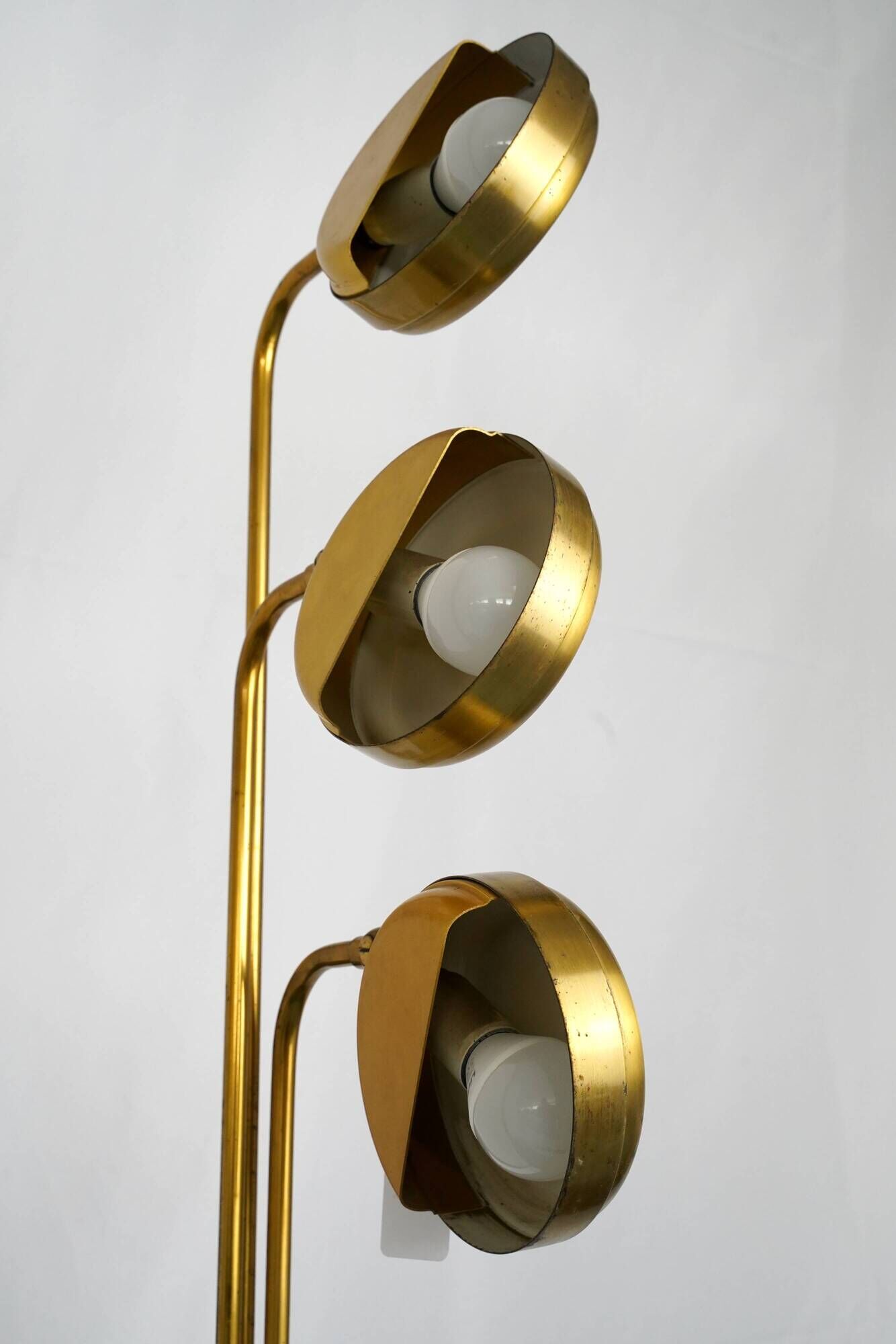Italian vintage three arms brass floor lamp by Goffredo Reggiani
