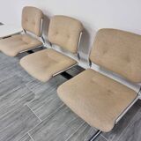 3-seater waiting bench and table from the 70s