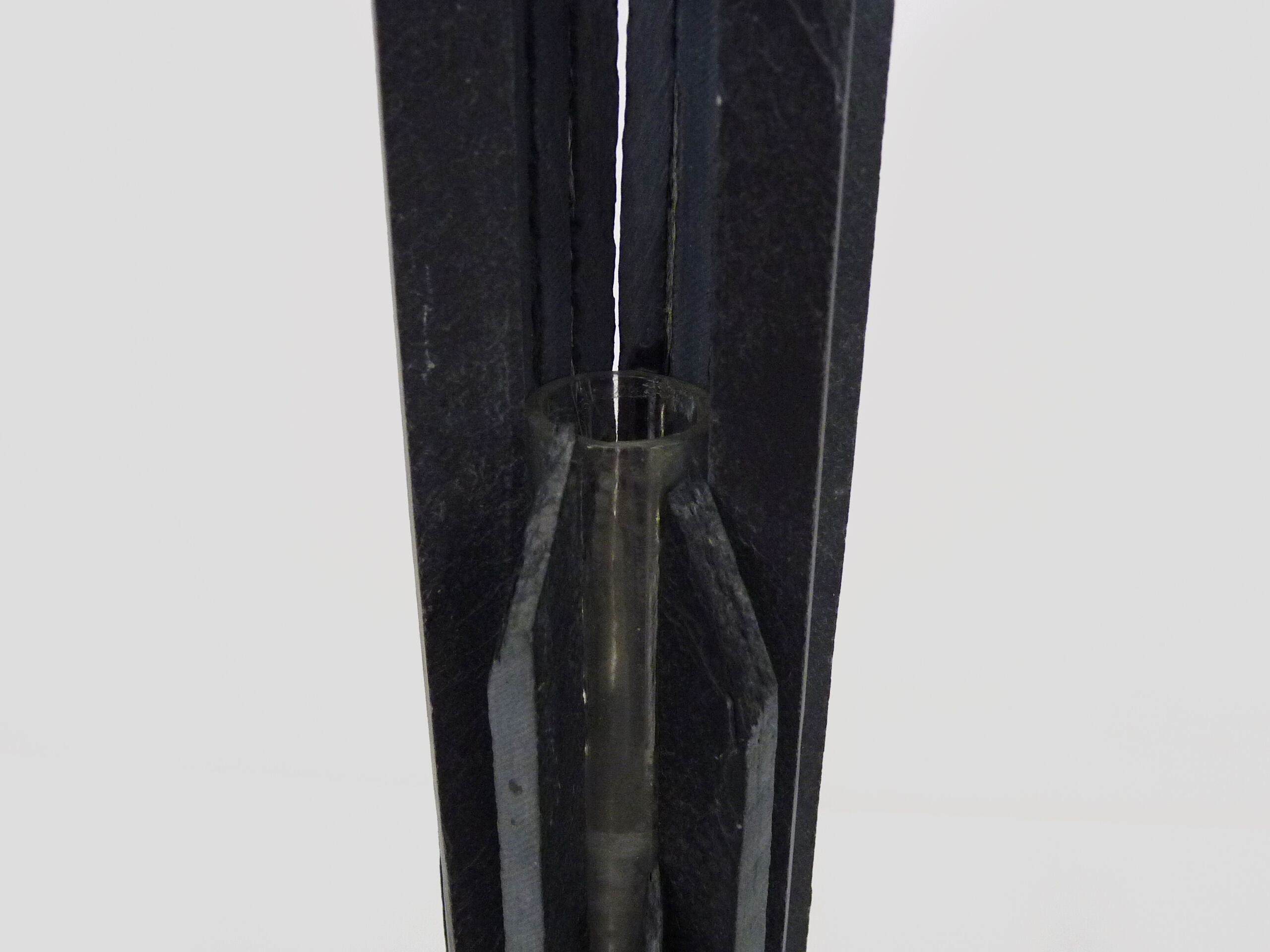 Brutalist vase, slate soliflore and glass