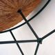 Wicker and black lacquered brass magazine rack 1960
