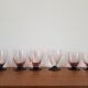 Set of 6 two-tone old art deco glasses