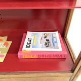 1950s Brazilian modernist library in exotic wood and lacquer.