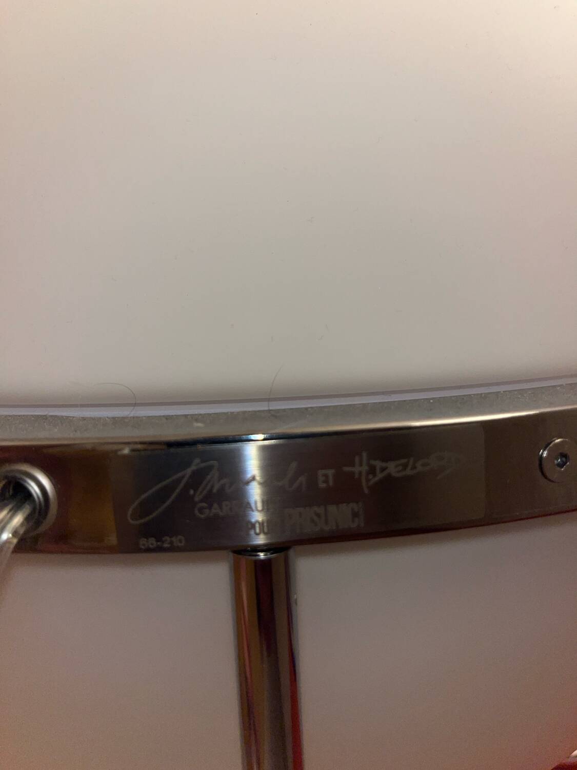 Garrault Delord Prisunic Monoprix design lamp limited edition 210 copies signed vintage Space Age opaline