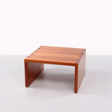 Table basse en bois Français de pin brutaliste, 1970 France