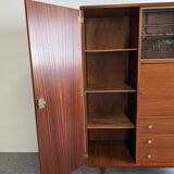 Armoire vitrine et secrétaire en palissandre années 50/60