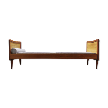 Mid-Century Single Teak Bed, 1960s