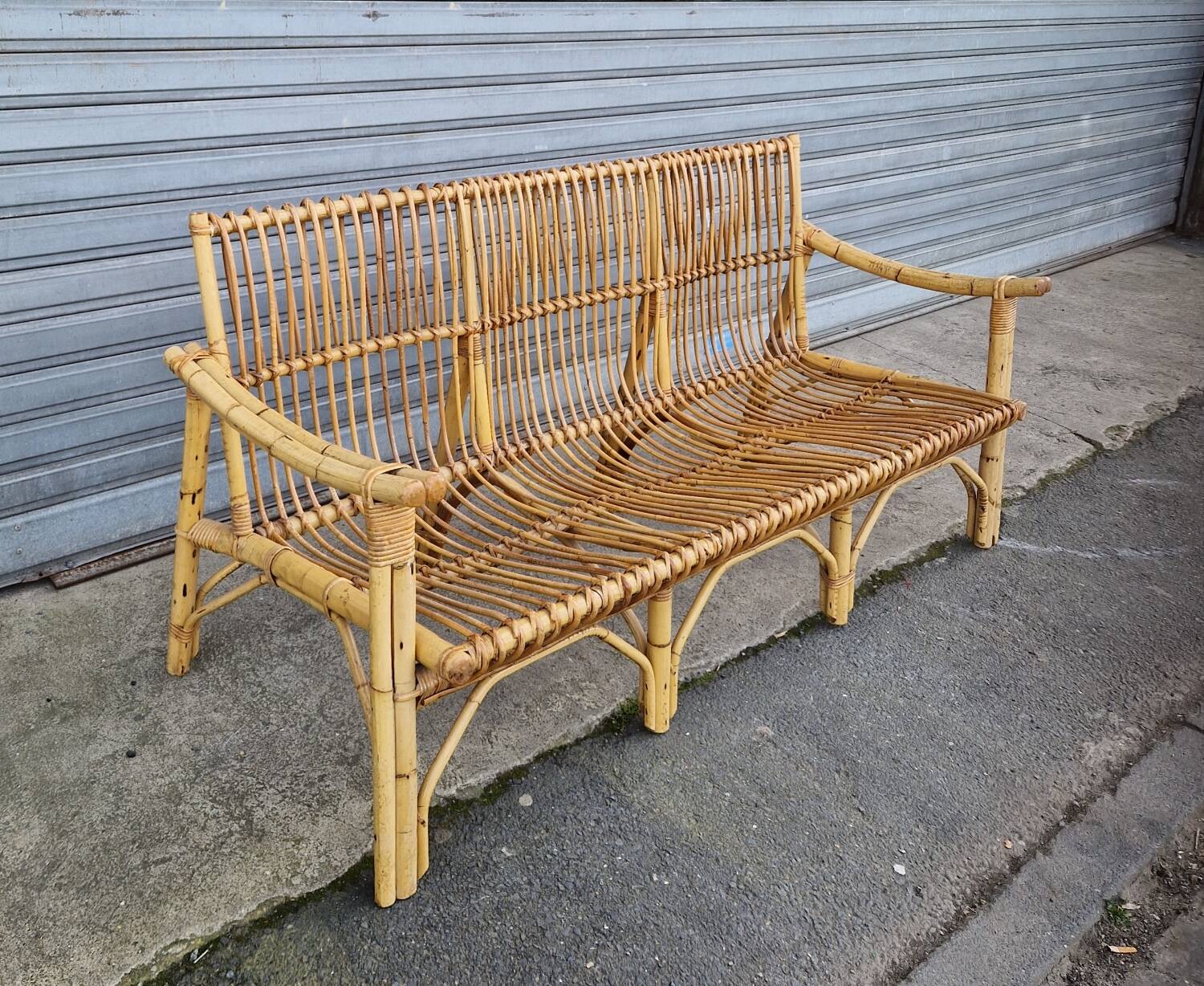 Rattan and bamboo sofa Dal Vera
