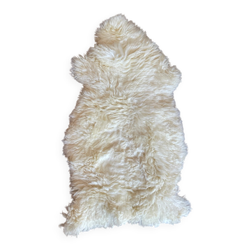 Genuine ivory white sheepskin 90x55cm sheep skin