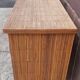 Console table in rattan and bamboo, (Attributed to Audoux-Minet)