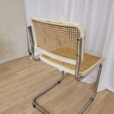 Chaise Cesca par Marcel Breuer en rotin bois et métal chromé, années 1970