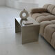 Table d'appoint en aluminium brossé minimaliste