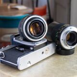 Minolta XE-5 + MC rokkor PG 50mm F1.4 + MC tele rokkor PG 135mm F2.8