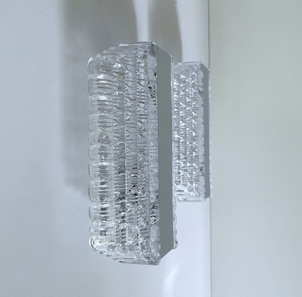Pair  Vintage glass sconces from Kaiser