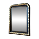 Miroir Louis-Philippe noir et doré ancien XIXème