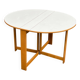 Vintage round folding Scandinavian dining table from the 1970s