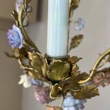 Flowered porcelain lamp