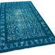 Handmade contemporary oriental 1970s 140 cm x 230 cm turquoise carpet