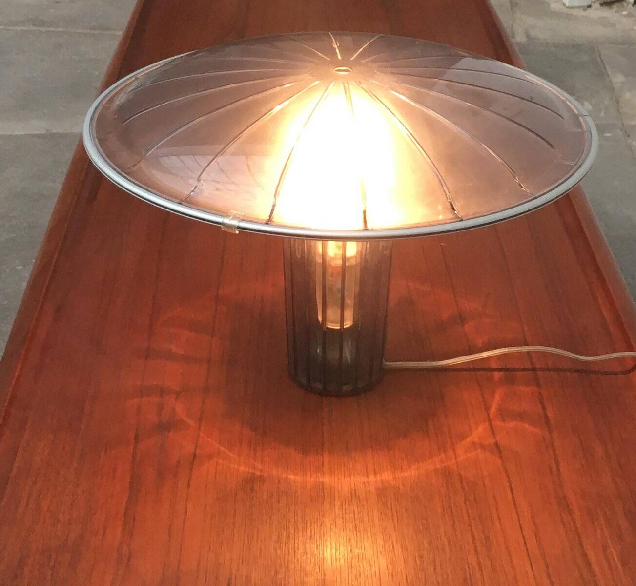 Contemporary Italian table lamp model Agaricon D36 by Ross Lovegrove for Luceplan.