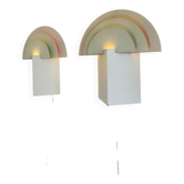 Large Geometric Model 6688 'No Neon' Wall Lamps By Olle Andersson For Boréns, Sweden 1980S