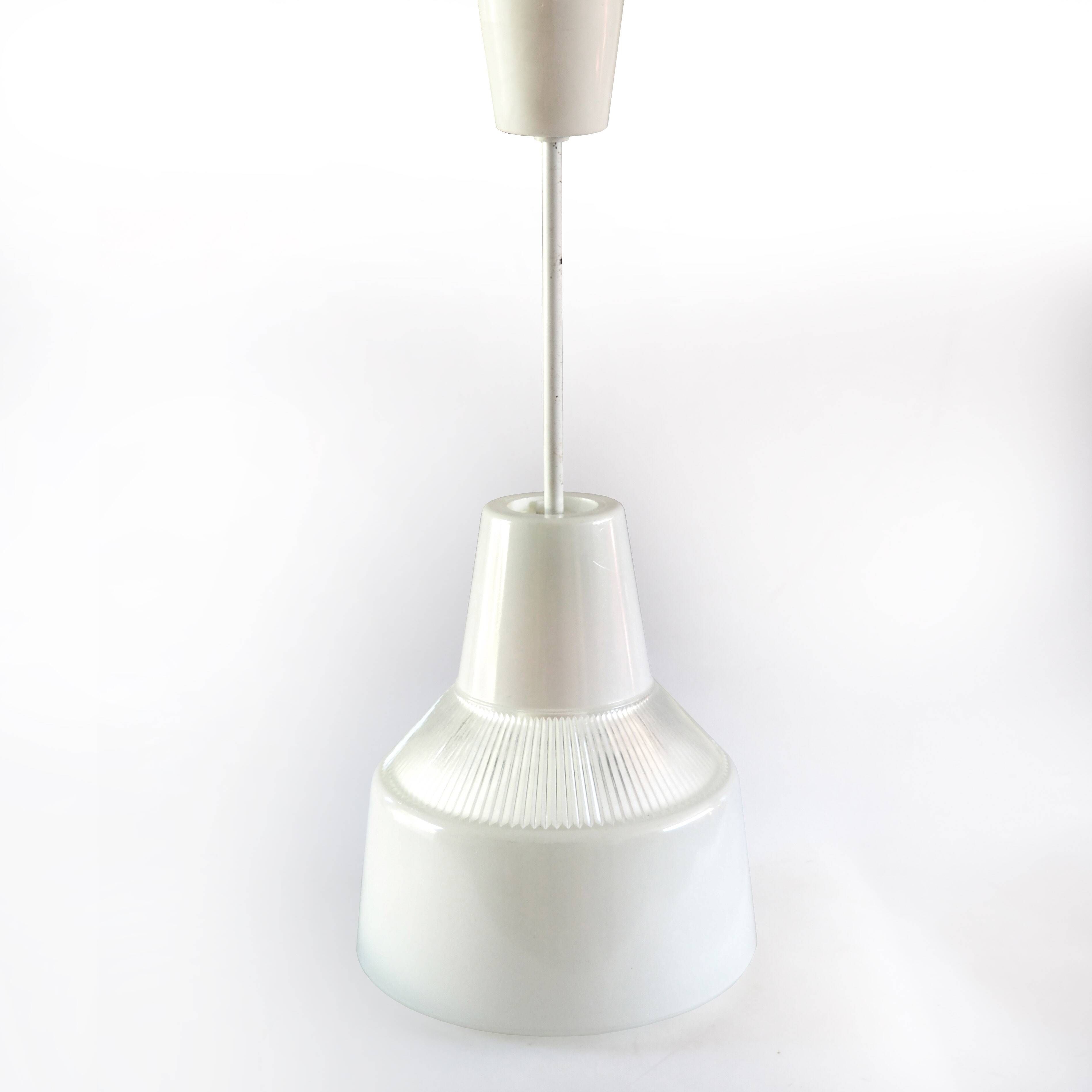 Holophane white glass suspension