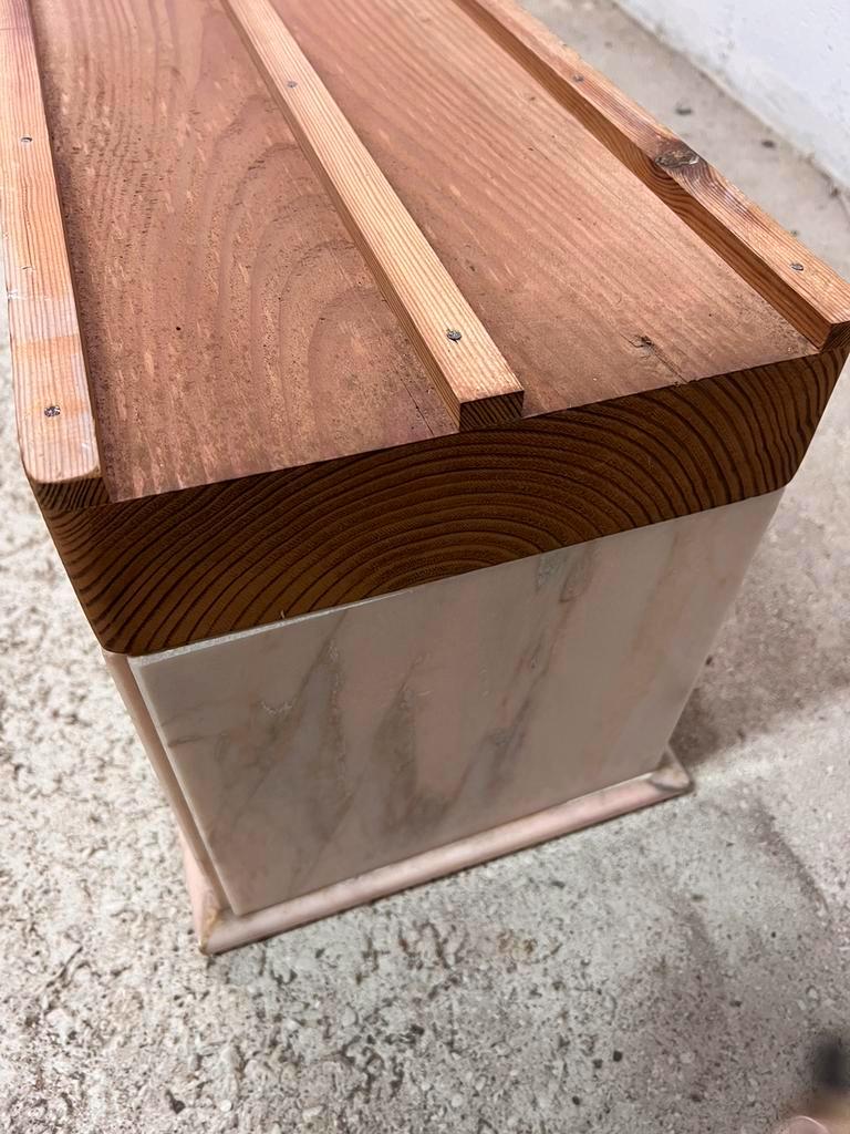 Vintage pink marble coffee table / coffee table