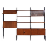 Meuble mural avec secrétaire par Louis van Teeffelen pour Wébé, années 60.