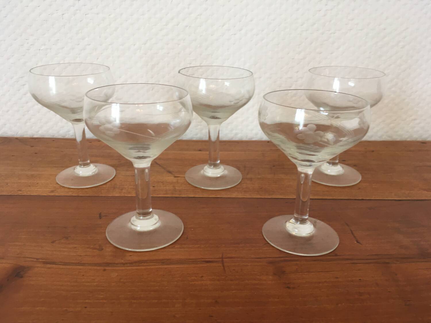 Antique glass service.