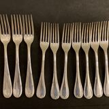 Housewife 38 pieces Christofle model Ribbons, silver metal, twentieth century