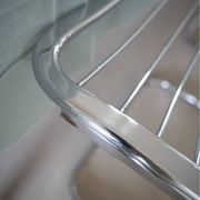 Lot of 2 chrome metal chairs by Gastone Rinaldi.