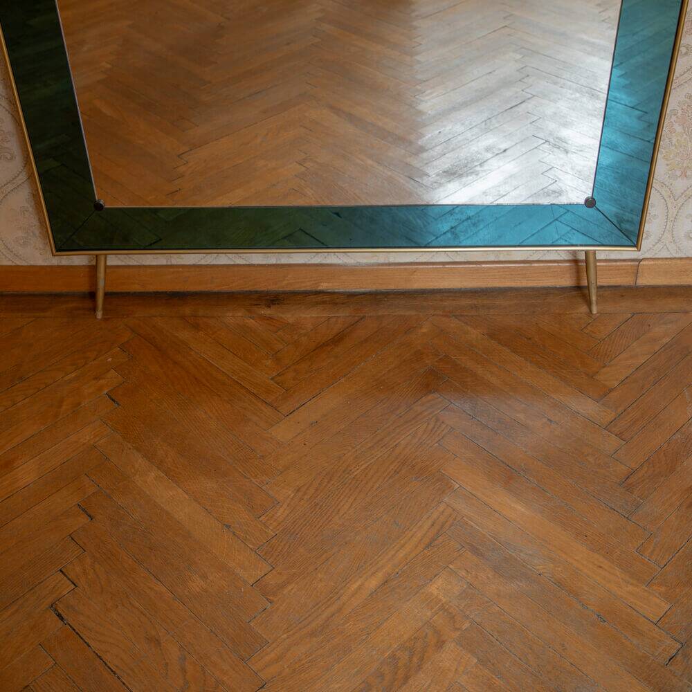 Italian floor mirror by Cristal Art, Italy 1950s