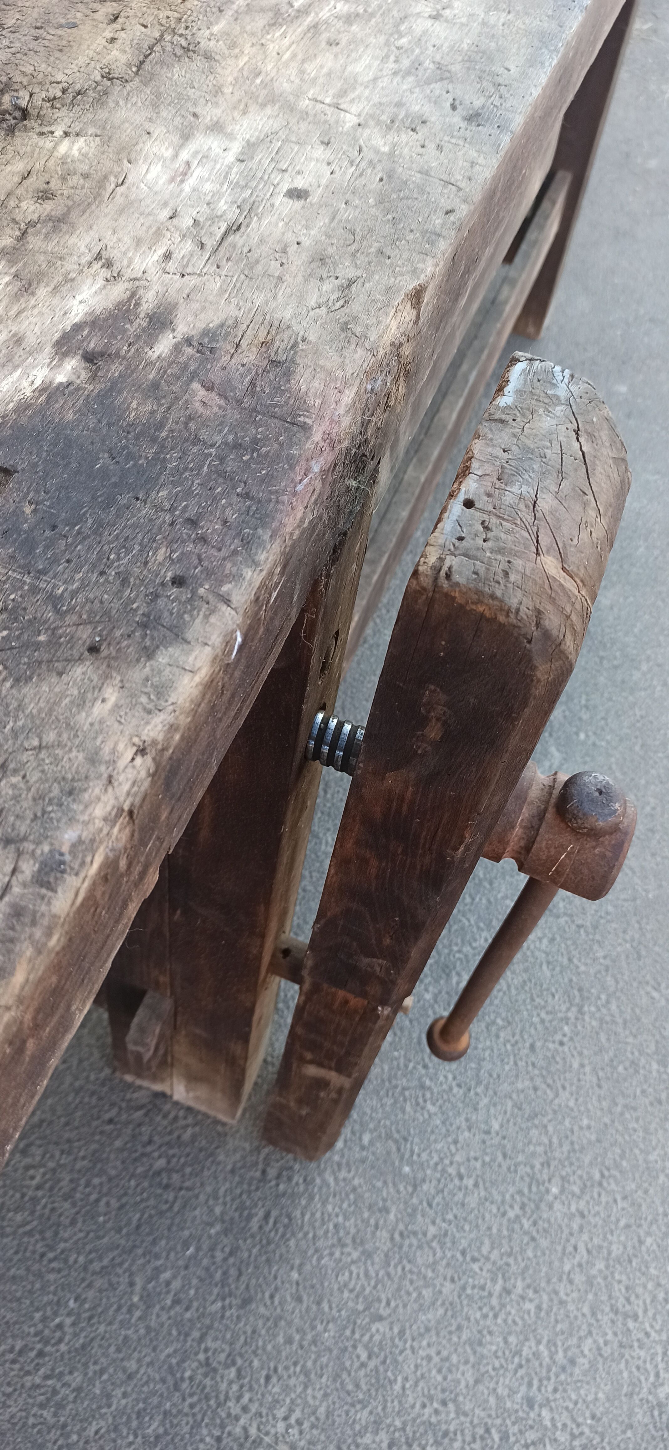 Old wooden workbench