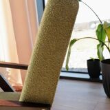 Vintage armchair in moss green bouclé design by H. Lis.